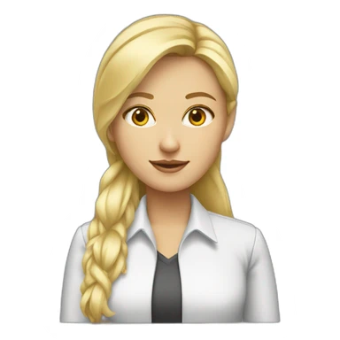 blonde-girl-programmer-boss sticker