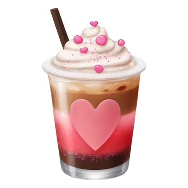 Valentine's themed iced americano sticker