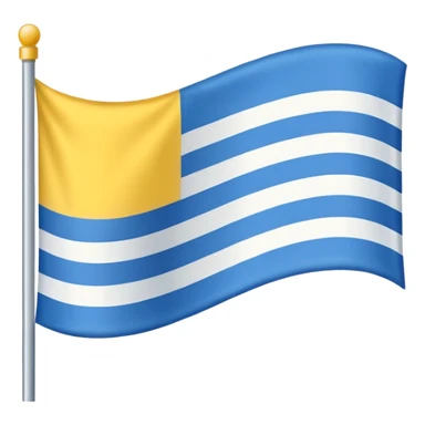 A flag with Blue on top than in the middle White and on the bottom yellow only Like 3 Stripes  sticker