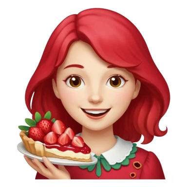 Madeline ( Celeste) en train de manger la tarte à la fraise  sticker