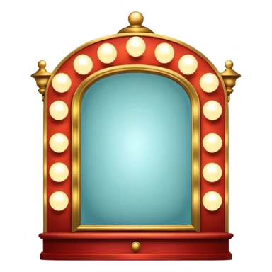 Mirror theater with light bulbs  sticker
