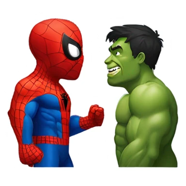 Spiderman kiss hulk sticker