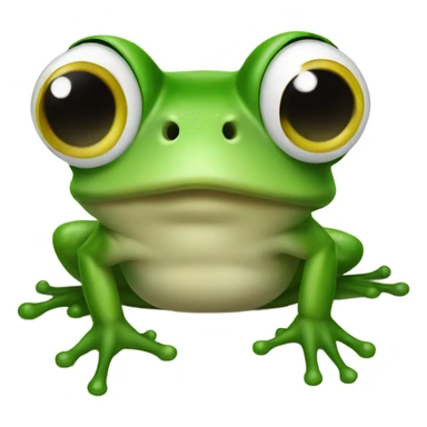 Frog with big nose sticker
