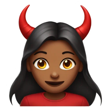 Girl with devil's horns sticker