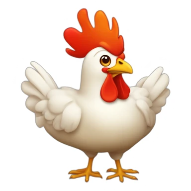Poule sur un feu rouge sticker
