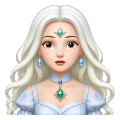 Good Witch of the North from the Wizard of Oz with long white hair, white outfit sticker