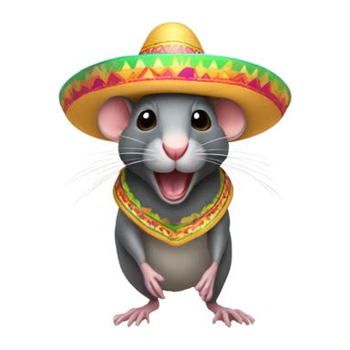 Rat with a sombrero  sticker