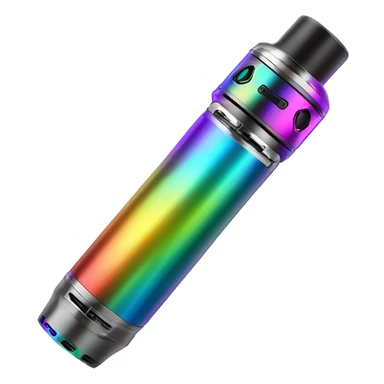 Realistic isolated rainbow metallic geekvape t200 Zeus vape device. sticker