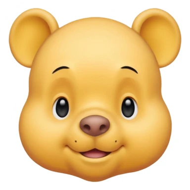 winee the pooh with yellow pastel skin cute and with no body no shirt only the head sticker