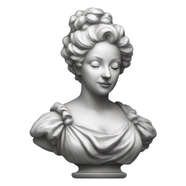 Baroque bust statue woman sticker