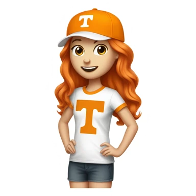 Tennessee Vols fan who is a white girl with red hair  sticker