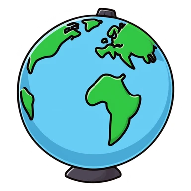 Vavinews logo with globe, world map, international news theme sticker