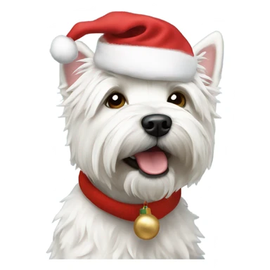 Christmas West Highland terrier sticker