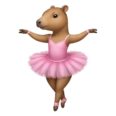 ballet dancer capybara sticker