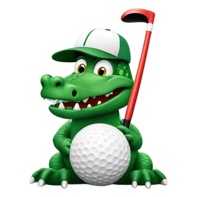 Alligator golf  sticker