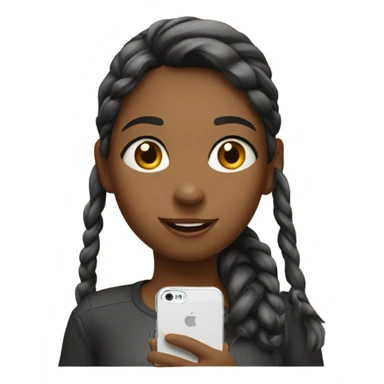 Girl on a phone sticker