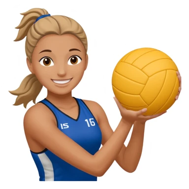 volleyball player, woman, Charles Kiraly with volleyball ball sticker