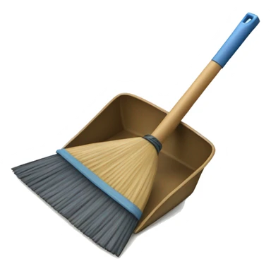 dustpan and broom sticker