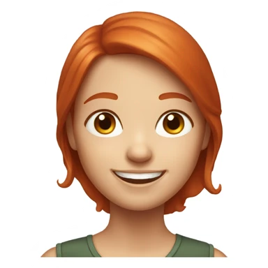 smiling redhead girl portrait sticker