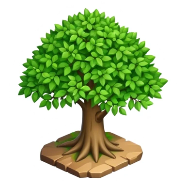 isometric rugged small simple tree sticker