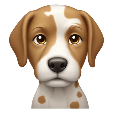 a dog with light brown hair, with fine and light brown spots... and white sticker