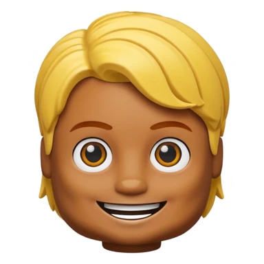 Brown boy Lego head sticker