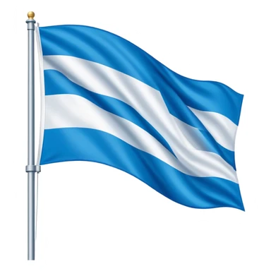 Bavarian flag on a flagpole sticker