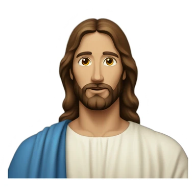 Jesus with blue eues sticker