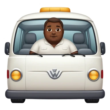 Fat black guy in a white van sticker