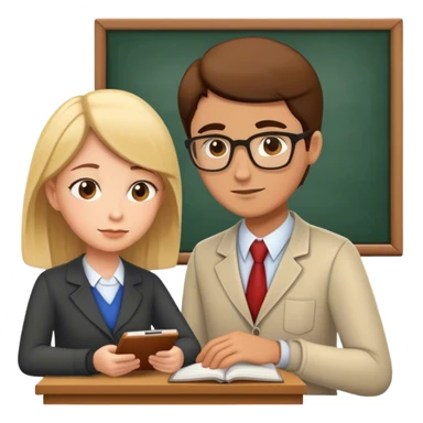 학생을 상담하는 선생님 sticker