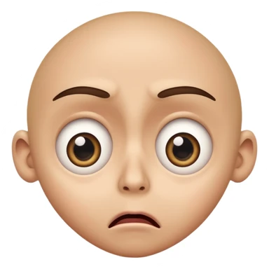 shocked face that looks traumatized sticker