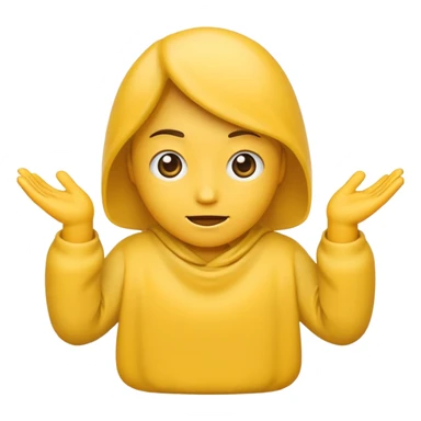 shrug emoji holding 6 in one hand and 7 in the other hand sticker