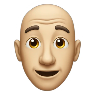 Happy man with a freakishly gigantic nose sticker