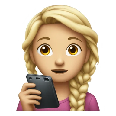 girl talking on a smartphone sticker
