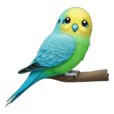 budgerigar on a pillow sticker