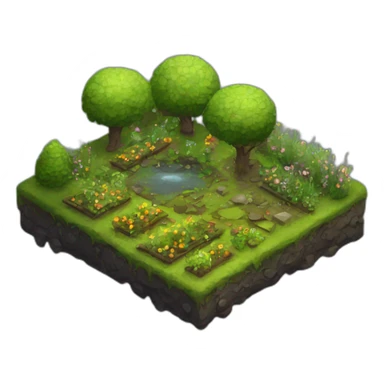 garden next to burnt forest sticker