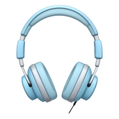 🎧 with pastel blue bows right on top of both ear cups sticker