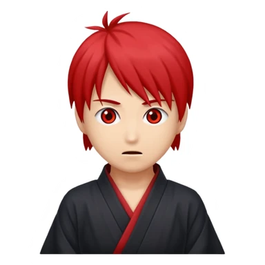Crée un emoji antagoniste qui fait la pose a l'akatsuki sticker