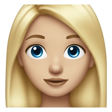 A girl with long blonde hair blue eyes and long eyelashes  sticker