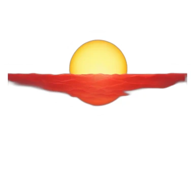 red sun with sunlight sticker