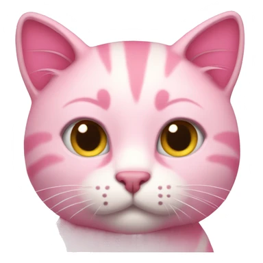 Pink cat sticker