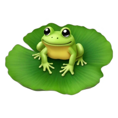 Grenouille sur un nénuphar sticker