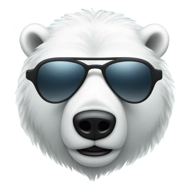 Polar bear with sunglasses sticker