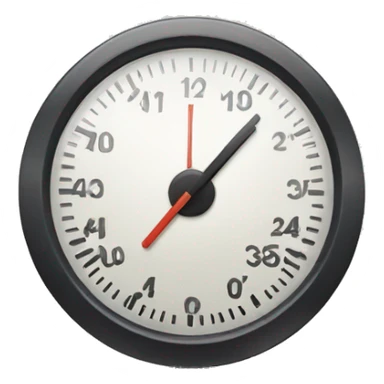 Clock in a style of speedometer  sticker