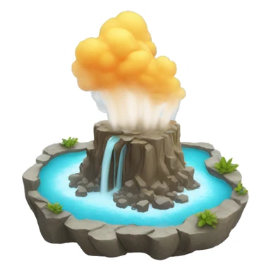 Geyser with vapor sticker