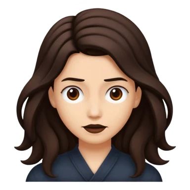 Fais la frange plus tordu la peau plus foncé et les cheveux bruns et bien plus long  sticker