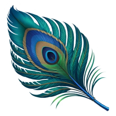 A small emoji Here's a custom-generated image of a majestic peacock feather inspired by Krishna's divine adornment: the eye-like tip in shimmering blues and greens, elegant curve, and glowing aura on a transparent background.
You can right-click and save it, or copy-paste into apps like instagram sticker