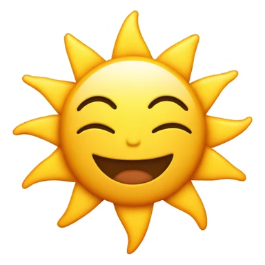 A happy sun emoji sticker