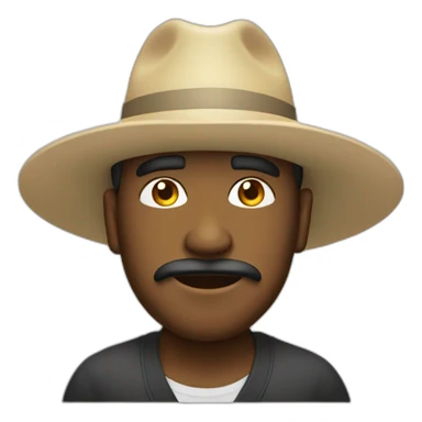 Hombre con sombreo blanco sticker