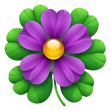 real cosmos star, but with clover, to make star look like lucky star sticker